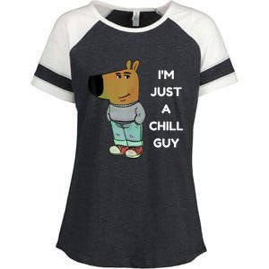 Funny IM Just A Chill Guy Meme Enza Ladies Jersey Colorblock Tee