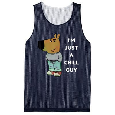 Funny IM Just A Chill Guy Meme Mesh Reversible Basketball Jersey Tank