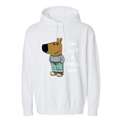 Funny IM Just A Chill Guy Meme Garment-Dyed Fleece Hoodie