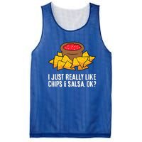 Funny I Just Really Like Chips And Salsa Ok Tortilla Chips Mesh Reversible Basketball Jersey Tank