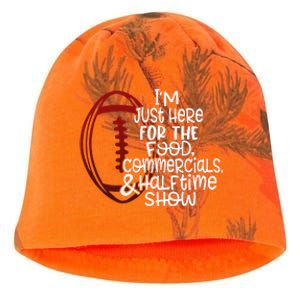 Football IM Just Here For The Food And Halftime Show Kati - Camo Knit Beanie