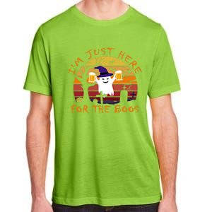 Funny I'm Just Here For The Boos Halloween Ghost Beer Retro Cool Gift Adult ChromaSoft Performance T-Shirt