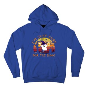 Funny I'm Just Here For The Boos Halloween Ghost Beer Retro Cool Gift Hoodie