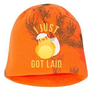 Funny I Just Got Laid Chick Kati - Camo Knit Beanie