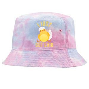 Funny I Just Got Laid Chick Tie-Dyed Bucket Hat