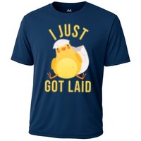 Funny I Just Got Laid Chick Performance Shirt