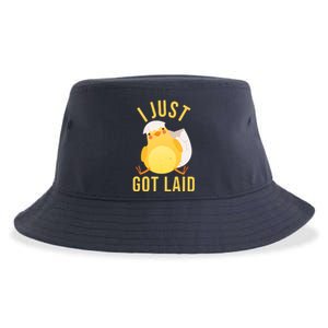 Funny I Just Got Laid Chick Sustainable Bucket Hat