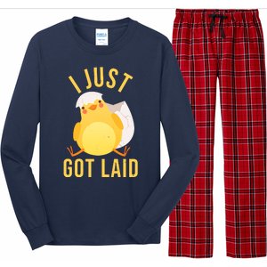 Funny I Just Got Laid Chick Long Sleeve Pajama Set