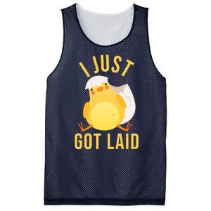 Funny I Just Got Laid Chick Mesh Reversible Basketball Jersey Tank