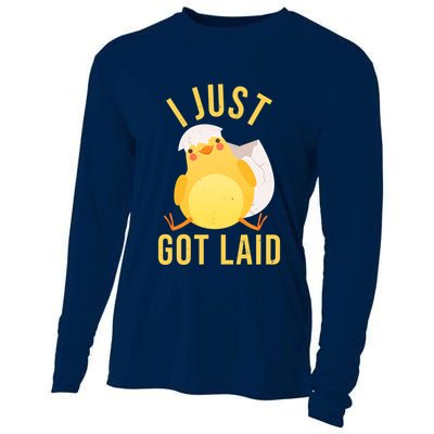 Funny I Just Got Laid Chick Cooling Performance Long Sleeve Crew