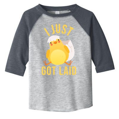 Funny I Just Got Laid Chick Toddler Fine Jersey T-Shirt
