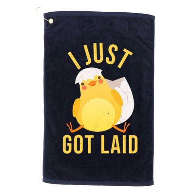 Funny I Just Got Laid Chick Golf Towel