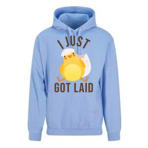 Funny I Just Got Laid Chick Unisex Surf Hoodie