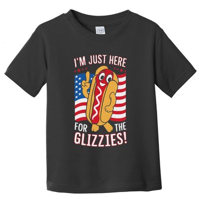Funny IM Just Here For The Glizzies Toddler T-Shirt