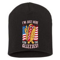 Funny IM Just Here For The Glizzies Short Acrylic Beanie