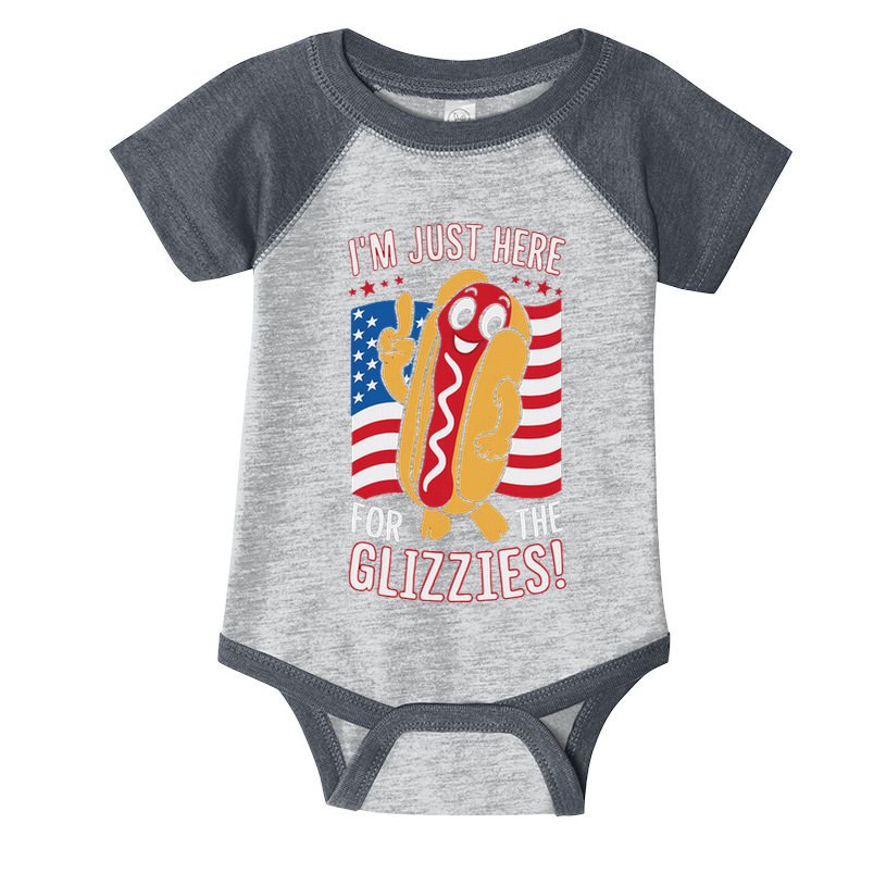 Funny IM Just Here For The Glizzies Infant Baby Jersey Bodysuit