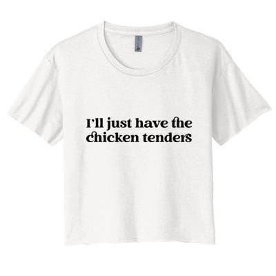 Funny ILl Just Have The Chicken Tenders Christmas Chicken Nugget Crop Top