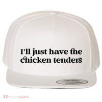 Funny ILl Just Have The Chicken Tenders Christmas Chicken Nugget Wool Snapback Cap