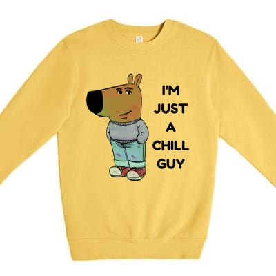 Funny IM Just A Chill Guy Meme Premium Crewneck Sweatshirt