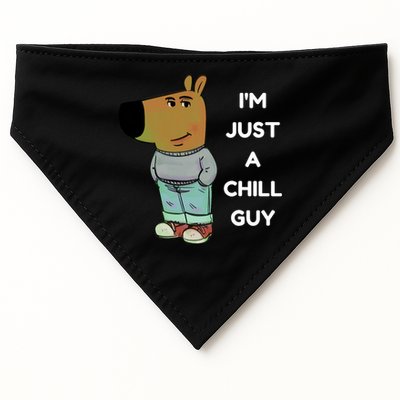 Funny IM Just A Chill Guy Meme USA-Made Doggie Bandana