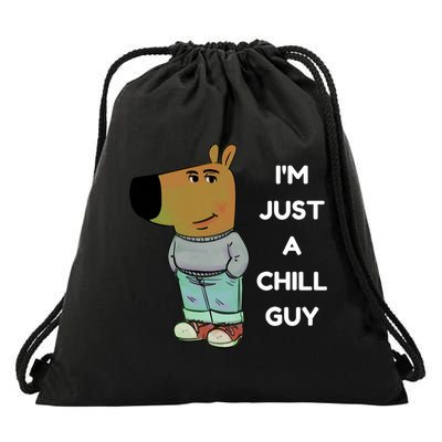 Funny IM Just A Chill Guy Meme Drawstring Bag