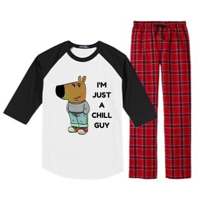 Funny IM Just A Chill Guy Meme Raglan Sleeve Pajama Set