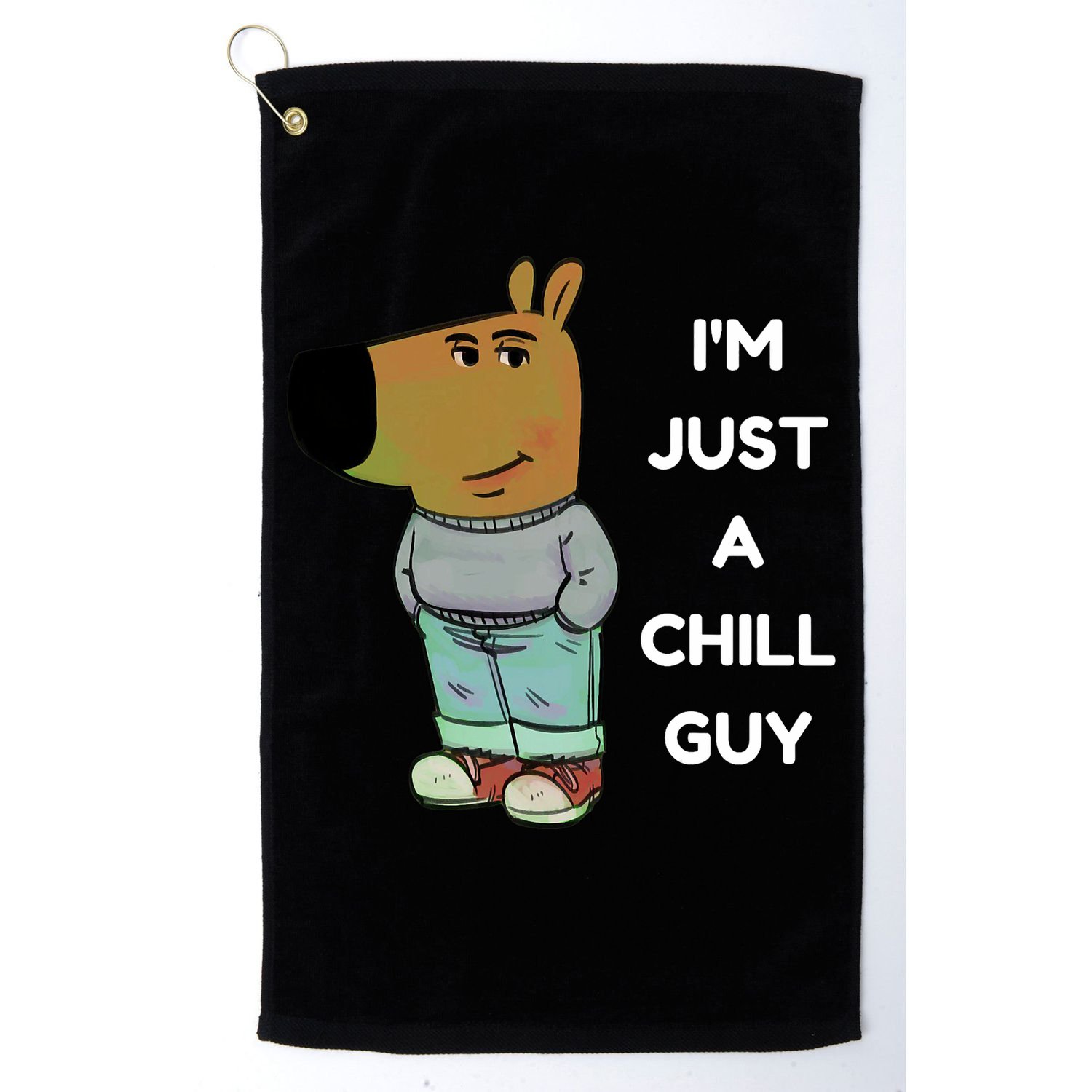 Funny IM Just A Chill Guy Meme Golf Towel