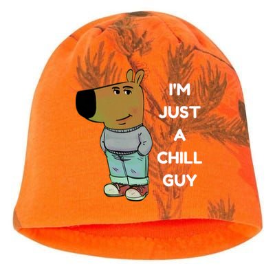 Funny IM Just A Chill Guy Meme Kati - Camo Knit Beanie