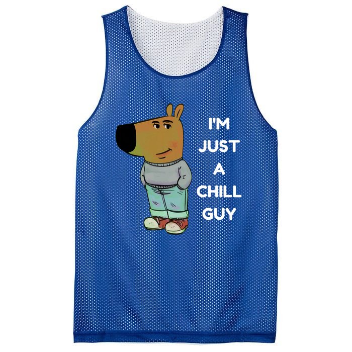 Funny IM Just A Chill Guy Meme Mesh Reversible Basketball Jersey Tank