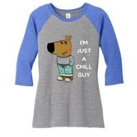 Funny IM Just A Chill Guy Meme Women's Tri-Blend 3/4-Sleeve Raglan Shirt