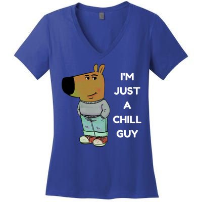 Funny IM Just A Chill Guy Meme Women's V-Neck T-Shirt