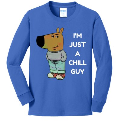 Funny IM Just A Chill Guy Meme Kids Long Sleeve Shirt