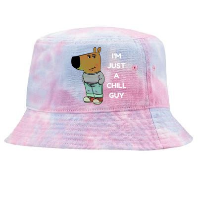 Funny IM Just A Chill Guy Meme Tie-Dyed Bucket Hat