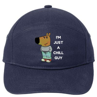 Funny IM Just A Chill Guy Meme 7-Panel Snapback Hat