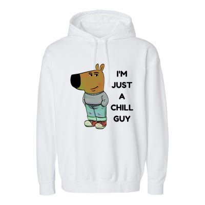 Funny IM Just A Chill Guy Meme Garment-Dyed Fleece Hoodie