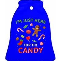 Funny Im Just Here For The Candy Christmas And Ceramic Bell Ornament