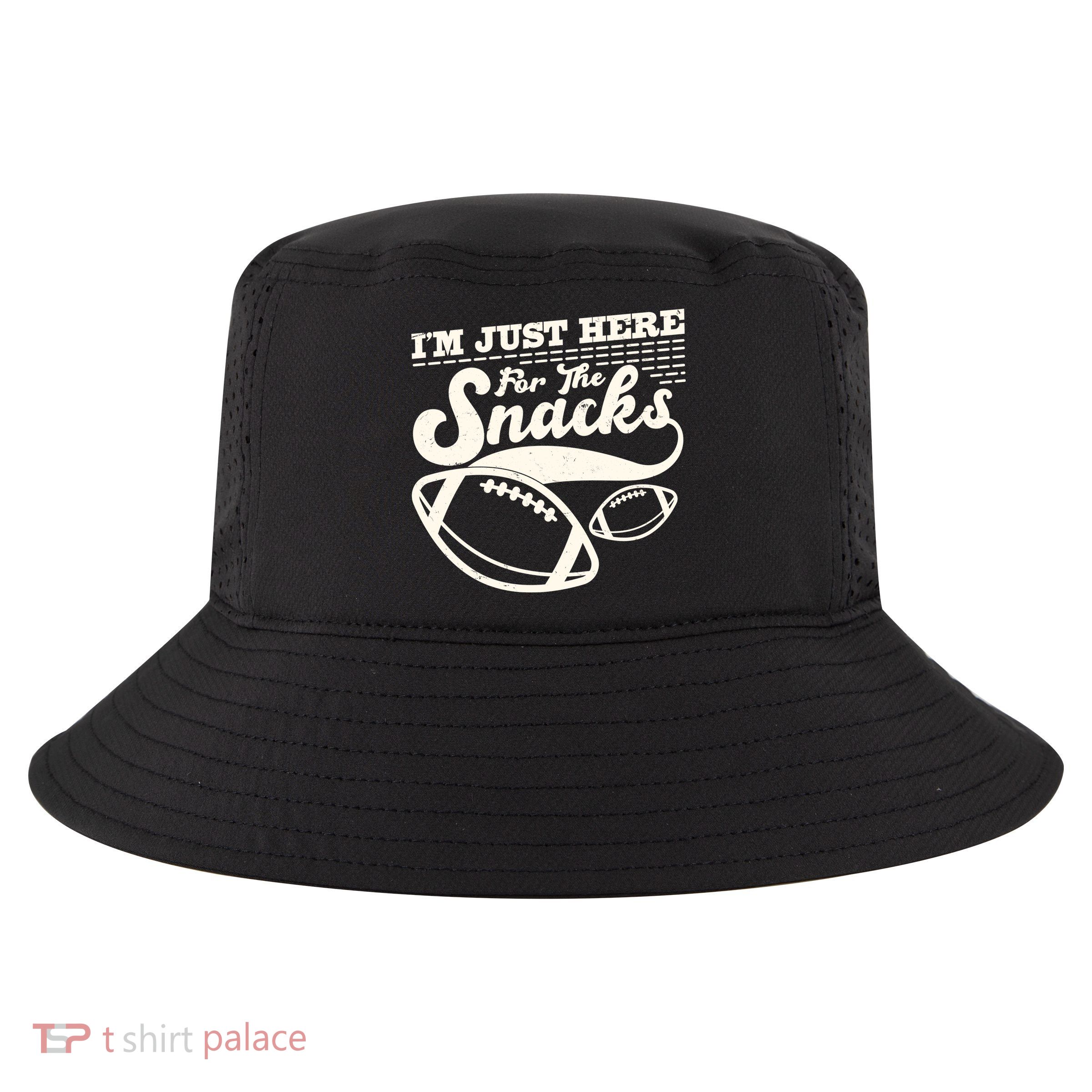 Funny I'm Just Here For The Snacks Cool Comfort Performance Bucket Hat