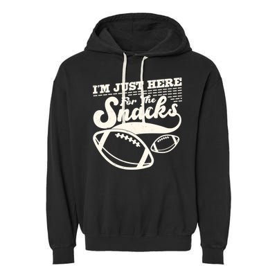 Funny I'm Just Here For The Snacks Garment-Dyed Fleece Hoodie