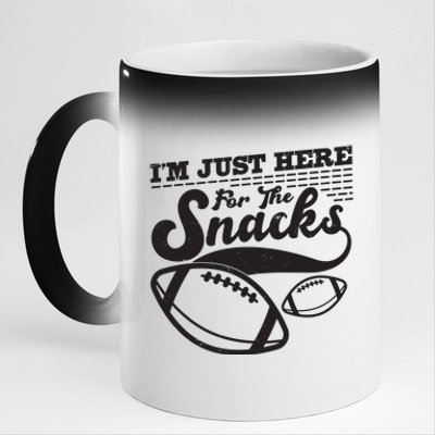 Funny I'm Just Here For The Snacks 11oz Black Color Changing Mug