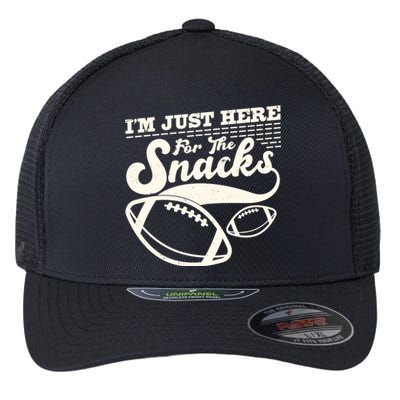 Funny I'm Just Here For The Snacks Flexfit Unipanel Trucker Cap