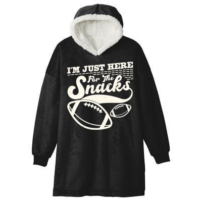 Funny I'm Just Here For The Snacks Hooded Wearable Blanket