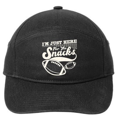 Funny I'm Just Here For The Snacks 7-Panel Snapback Hat