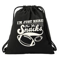 Funny I'm Just Here For The Snacks Drawstring Bag