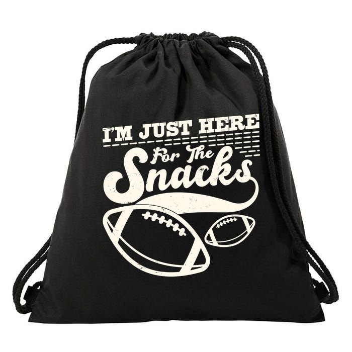 Funny I'm Just Here For The Snacks Drawstring Bag