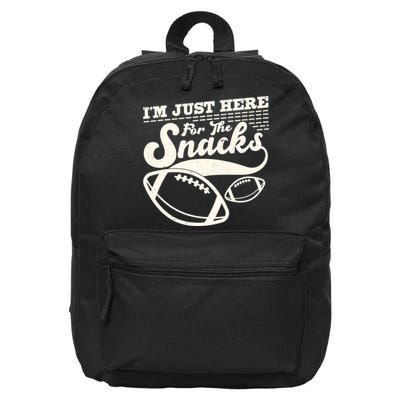 Funny I'm Just Here For The Snacks 16 in Basic Backpack