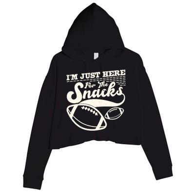 Funny I'm Just Here For The Snacks Crop Fleece Hoodie