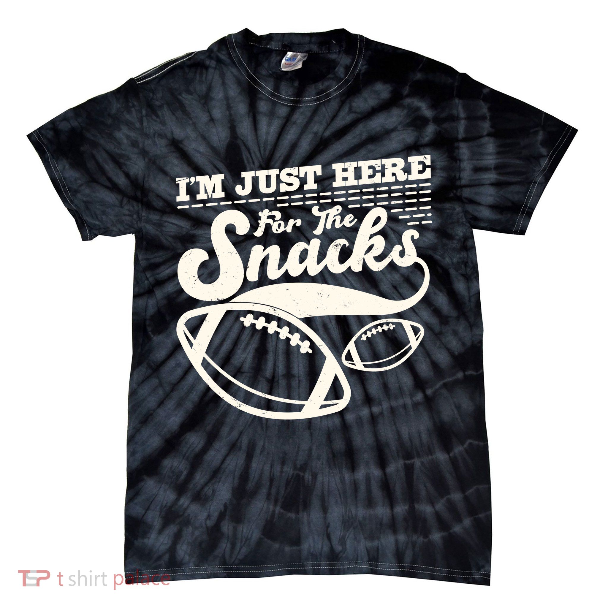 Funny I'm Just Here For The Snacks Tie-Dye T-Shirt