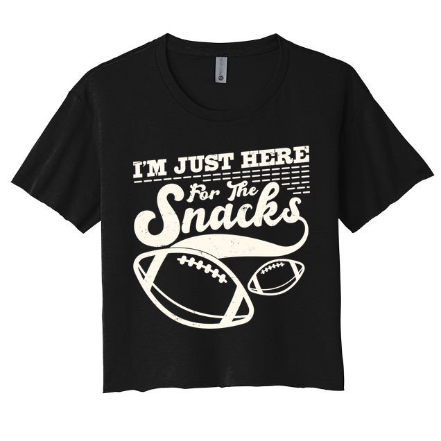 Funny I'm Just Here For The Snacks Crop Top