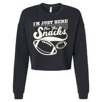 Funny I'm Just Here For The Snacks Cropped Pullover Crew