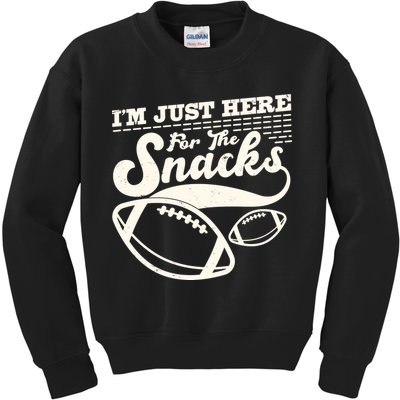 Funny I'm Just Here For The Snacks Kids Sweatshirt
